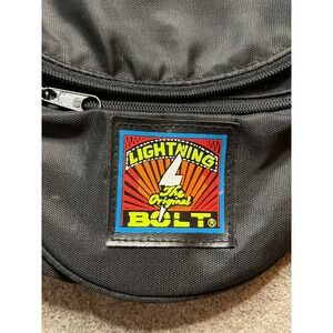 Lightning Bolt The Original Bolt Fanny Pack Black Waist Bag Crossbody Logo Patch